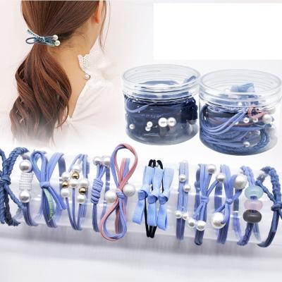 China Hair Accessories Soft Female Hair Bands Ponytail Holder Soft Rubber Bands Hair Ties 12 Piece Set for sale