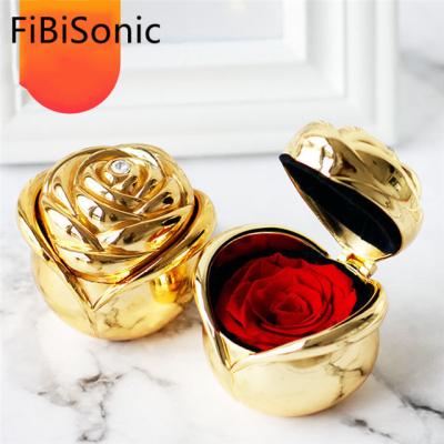 China Simple FiBiSonic Mother's Day Valentine's Day Gift Preserved Flower Bud Rose Jewelry Box Gift Box for sale