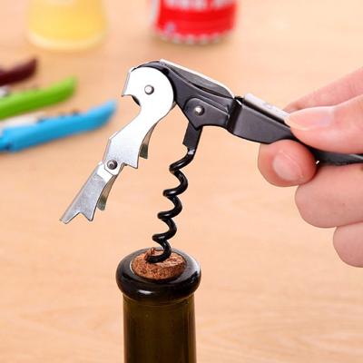 China Viable Kitchen Tools Bar Accessories Creative New Bottle Opener Stainless Steel Wine Corkscrew Beer Bottle Can Remover Cutter for sale