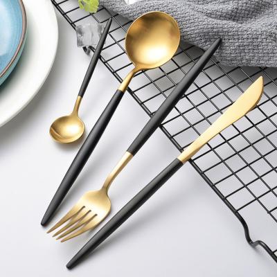 China 2020 Sustainable Dinnerware Kitchen Silverware Dinnerware Set 304 Stainless Steel Cutlery Set Steak Knife Fork Set Teaspoon Teaspoon for sale