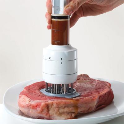 China 1PC Viable Multifunctional Meat Tenderizer Needle Stainless Steel Steak Meat Injector Marinade Flavor Syringe Kitchen Tools for sale