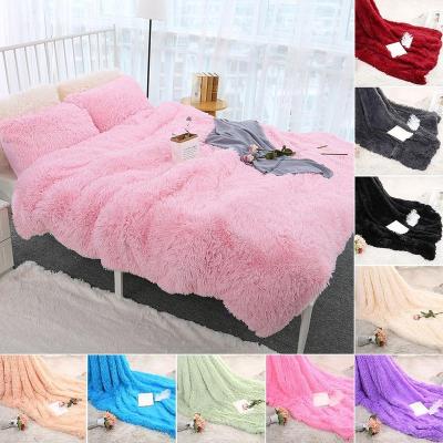 China Soft Fluffy 80x120cm Disposable Soft Bedding Sheet Throw Shaggy Warm Bed Sofa Bedspread And Cozy Warm Fluffy Blanket for sale