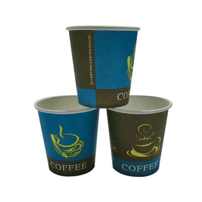 China Disposable Disposable Black Coffee Cup With Wallpaper Single Cup for sale