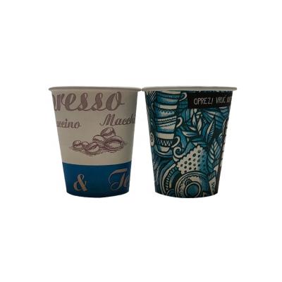 China Disposable/Recyclable/Aseptic Hot Logo Coffee Cup Mugs Black Paper Cup Custom Color for sale