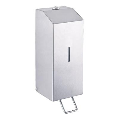 China Modern Stainless Steel Hotel Hand Soap Dispenser Manual Toilet Soap for sale