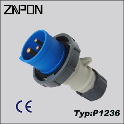 China Industrial Male And Female IP67 16A 240V 2P+E Industrial Plug And Socket P1236 for sale