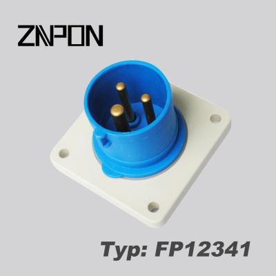 China FP12341 Industrial Blue Electrical Waterproof Plug And Socket for sale