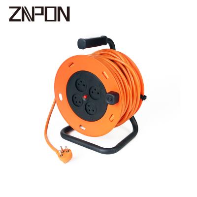 China 20/30/40M Industrial H05VV-F 3*1.5/2.5MM 4 Plug Israel Extension Cable Reel for sale