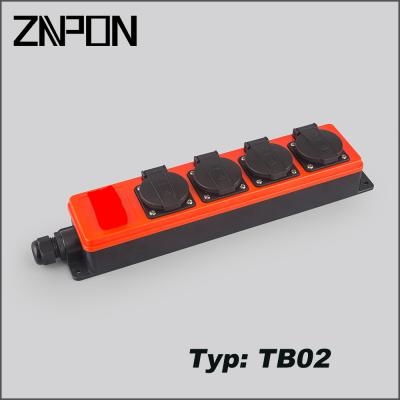 China ZNPON TB02 4 way industrial schuko extension lead socket for sale