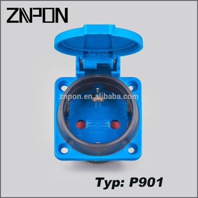 China ZNPON TYPE Industrial P901 16A 250V ip54 Europe Germany Waterproof Electrical Socket for sale