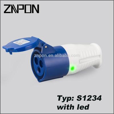 China Industrial S1234 With Led Ningbo Znpon Waterproof Connector for sale