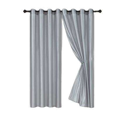 China Blackout TEXTILES 2 Panels Grommet Solid Faux Silk Window Curtain Drapes Treatment In 84