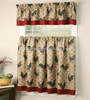 China BEAUTIFUL COLORFUL PRINTED KITCHEN CURTAIN SET fire retardant FOR MODERN STYLE for sale