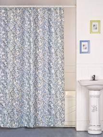 China 2016 viable NEW DESIGN ELEGANT STYLE FLOWER PRINTED POLYESTER STANDARD BLUE SHOWER CURTAIN for sale