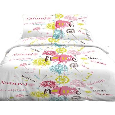 China Best Price Modern Wholesale Polyester Microfiber 3 PC Colored Organic 100% Organic Bedding Set With Pillow Case for sale