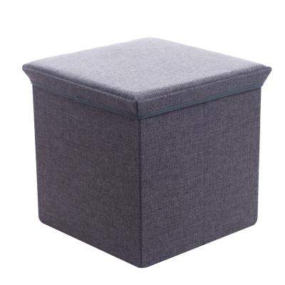 China Foldable Bedroom Furniture Bailey Storage Stool Canvas Folding Stool With Soft Cover for sale