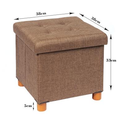 China Bailey Foldable Customized Foldable Storage Stool Economy Canvas Place For Home Clothes Books And Sundries Stool for sale