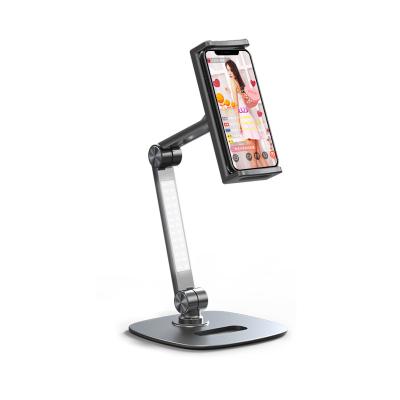 China With RK-C41 Light Mobile Phone Holder,Angle Height Adjustable Phone Holder Stand For Desktop Ipad Stand With Light for sale