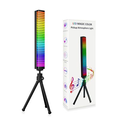 China 3D Modern Magnetic Voice Controlled Atmosphere RGB Car Music Sensor Rhythm Colorful Light Colorful Lamp for sale