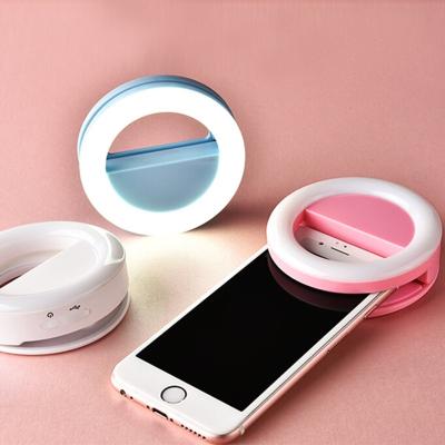 China ABS Customized Circle Ring Light Selfie Ring Light Mini LED Logo Light LED Phone Mobile Phone Accessories Fill Circle for sale