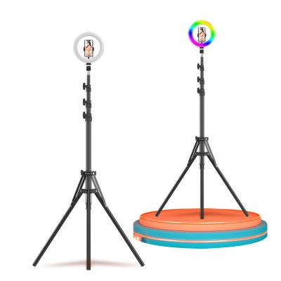 China RK62 RGB 7 inch ring light with tripod stand, led ring light with dimmer round shape for sale