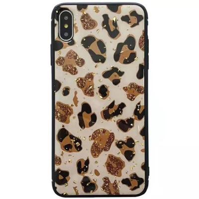 China Tpu PC Leopard Veins IMD Drip Case For Huawei Y6 2019 Back Cover for sale