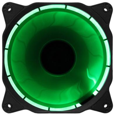 China 1200RPM, 3pin, 4pin 12V, 120x120x25mm Eclipse LED Case Fan- Green for sale