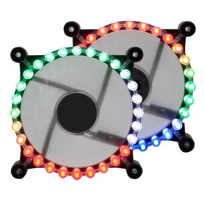 China newest 12cm RGB fan pc gatling case fan with rainbow for sale