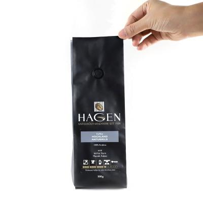 China BIODEGRADABLE Coffee Sachet Flat Bottom Bag Biodegradable Coffee Bag With Valve Plastic Packaging One Way Degassing Bag for sale