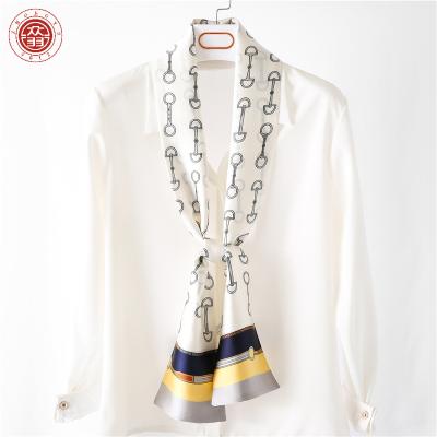 China Zhong Yu 2022 Best Selling Simulation Style Satin Scarf Long New Arrival Silk Elegant Wholesale Hot Hot Scarf Silk Scarf for sale