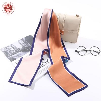 China Zhong Yu Zhong Yu High Quality Fashion Silk Bag Digital Scarf For Women Small Silk Hair Scarf for sale