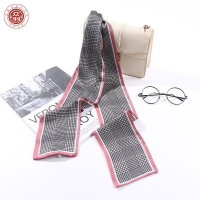 China New Zhong Yu headband ladies vintage scarf long section multifunctional silk kerchief scarf for sale