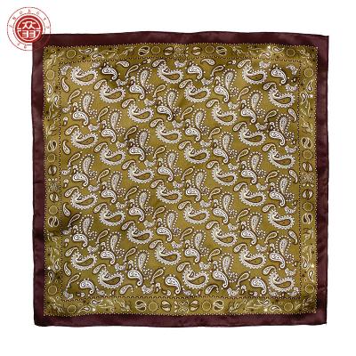 China Zhong Yu Versatile Four Seasons Spring And Hand Ceremony Silk Hair Band Scarf Autumn Cashew Nut Thin Silk Square Scarf Decoration for sale