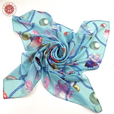 China Ployester Zhong Yu Latest Price Printed Turkish Chiffon Square Scarf Shawls High Quality Factory Price Used For Muslim Women New Design for sale