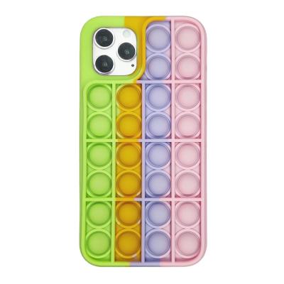 China Anti-fall 2021 The Jumping Phone Case For The Shaking Person Shockproof Toy Phone Case iPhone 11 Case Silicone Back Cover Push Bubble For iPhone 12 13 for sale