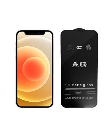 China Anti-Fall AG Anti-Fall Full Cover Fingerprint Screen Protector Matte Tempered Glass For iPhone X For iPhone 12 Pro Max Phone for sale