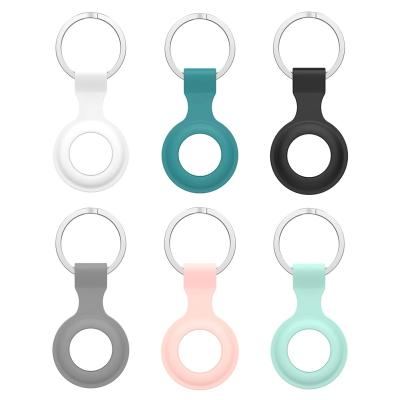 China 2021 newest Anti-drop silicone liquid case with key chain for Airtags anti-lost locator tracker cover device suitable for Airtags for sale