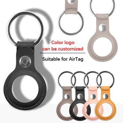 China 2021 Newest Design New Product Anti-fall Silicone Device Cover Metro Case Tracker Leather Key Chain Case For iphone Airtags Case for sale