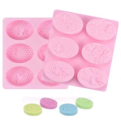 China Disposable Custom Silicone Soap Mold, DIY Soap Molds, Baking Cake Pan Biscuit Chocolate Mold Rectangle Mold for Homemade Craft for sale