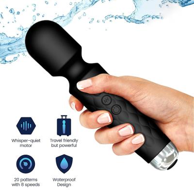 China 2021 Bestselling 8 Frequency 20 Speed ​​Mini Electric High Quality 8 Modes Speed ​​20 Foot Neck Leg Body Magic Wand Back Massager Machine for sale