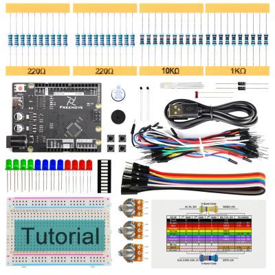 China Education Freenove Basic Starter Kit for Arduino UNO R3 96-Page Detailed 151 Instruction Points 19 Projects Solderless Breadboard for sale