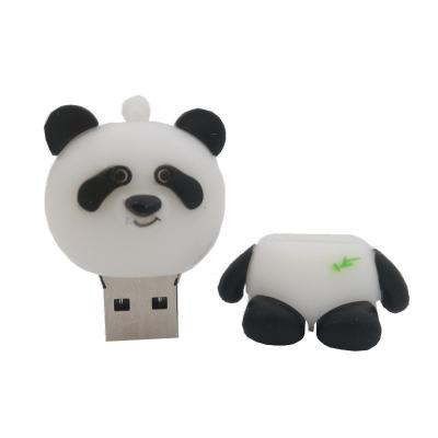 China Real Silicone Cartoon Panda Model Usb 2.0 Memory Stick Thumb Animals Pen Drive 16GB 4GB 64GB 8GB 32GB Pendrive 128GB Capacity for sale