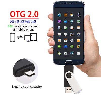 China Plastic Memory Stick 2.0 OTG Pendrive 8GB USB Flash Drive For Smartphone Otg Usb Stick Pen Deives 32gb 16gb Usb Flash Drive 64gb for sale