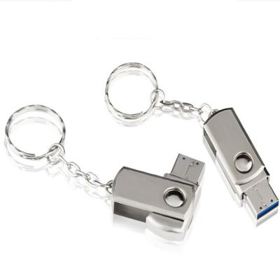 China Custom Creative Personality Exuanck Logo Metal Rotate USB USB 3.0 8GB 16GB 32GB Pen Drive Key Chain Take It With You for sale