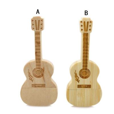 China Custom Exuanck Wooden Bamboo Guitar USB 2.0 Memory Stick 64GB 32GB 16GB LOGO U Model Pen Drive 8GB (100 positions/lots) for sale