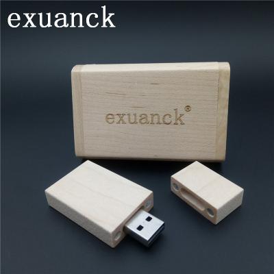 China Custom Personalized Exuanck U Wooden Disk USB 2.0 Flash Memory Drive 4GB 8GB 16GB 32GB Photography Fashion Gift for sale