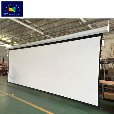 China XYSCREEN Good Big Price Good Price Engineering Projector Screen Electric Motorized Steel Housing Automatic Projection Screen for sale