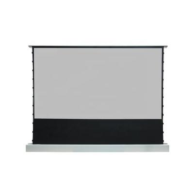 China Electric XY Floor Rising Projection Screen with Ambient Light Rejection Gray Fabric for 3D 4K Ultra Short Throw Laser Projector for sale