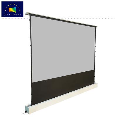 China XYSCREENS Electric 100 Inch Floor Rising Electric Ambient Light Rejection Projection Screen For Ultra Short Throw Laser Projector for sale