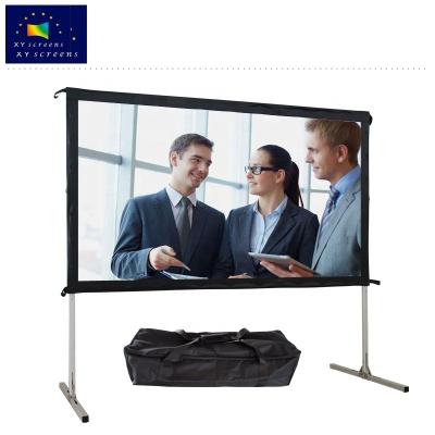 China Tripod x/y screen 80/100/120/150 inch portable outdoor projector screen for mini projector for sale